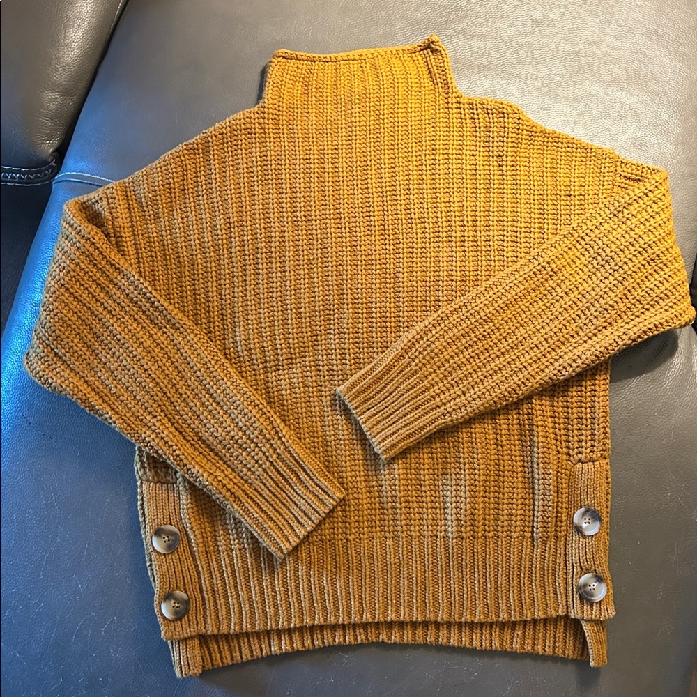Madewell Mustard Cowl Neck Sweater, size S